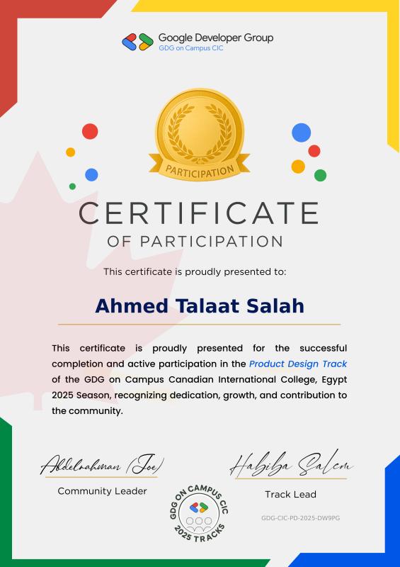 GDG Product Design Track Certificate